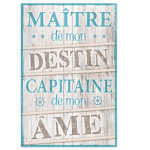 Les Tr&eacute;sors De Lily [Q8265] - L&otilde;uend  S&otilde;numid  sinine beež (minu saatuse kapten minu hinge meister) - 40x60 cm sinine