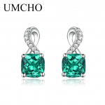UMCHO Emerald Gemstone tilkk&otilde;rvar&otilde;ngad naistele Ehtsad k&otilde;rvar&otilde;ngad ehted Romantiline moodne ehe kingitus smaragdroheline