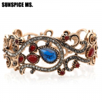 Vintage trendikas T&uuml;rgi &otilde;&otilde;neslillede skulptuur K&auml;ev&otilde;ru K&auml;ev&otilde;ru Retro ehted Antiikkullav&auml;rvi Pulseira komplekt Peoaksessuaarid sinine