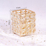 Kulmupliiats Meigiorganisaator Metallist meigipintslihoidja Kristall ehete hoiukarbi t&ouml;&ouml;riistad