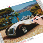 5D DIY teemantv&auml;rvimine t&auml;ispuurauto k&auml;sitsi valmistatud teemanttikandid maastiku mosaiikkaunistus 20X30CM