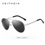 VEITHDIA Men Vintage polariseeritud p&auml;ikeseprillid Klassikalised br&auml;ndi p&auml;ikeseprillid Katteobjektiivid S&otilde;iduprillid meestele/naistele 2482 h&otilde;be