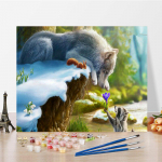 DIY v&auml;rvid numbrite j&auml;rgi &otilde;limaali komplekt L&otilde;uend DIY &otilde;limaal numbrite j&auml;rgi Seinakunsti kaunistused kodukinki kunstiks ja hobideks 40x50cm no frame