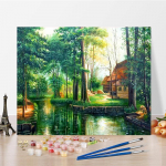 Kunst DIY Maalimine numbrite j&auml;rgi Digitaalne &otilde;limaal &Otilde;limaal Numbrite maalimine Teemantmaal Kodukaunistus Hobid 40x50cm no frame