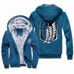 Anime Attack on Titan Cosplay kost&uuml;&uuml;m Kapuutsiga Paks kapuuts T&otilde;mblukuga jope MEESTE Naiste Fliisist v&auml;lisriided Mantlid XL