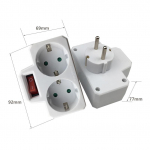 Saksa pistiku Euroopa traadita pistikupesa teisendus l&uuml;litiga 1/2/3 auku elektripistikud B