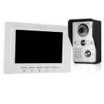 7-tolline juhtmega video-uksekellamonitor koos IR-CUT vihmakindla v&auml;liskaamera visuaalse sisetelefoniga EU Plug