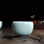 2 tk/komplekt v&auml;ike teekruus Celadon portselanist kontoriteekassid keraamiline Master Cup Crackle Glaze teekauss 90ml