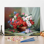 Maalimine numbrite j&auml;rgi K&auml;sitsi maalitud l&otilde;uendimaal DIY digitaalne &otilde;limaal Kodukaunistus Dekompressioon 40x50cm no frame