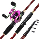 Teleskoop&otilde;ngeritv 12+1BB Baitcasting Reel Bass Magevee Merevee V&auml;lisreisi &Otilde;ngeritv Combo 2.1M&Right had