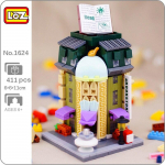 LOZ 1624 City Street Raamatupood Raamatupood Raamatupood Raamatukogu Arhitektuur 3D-mudel Miniplokid Tellised Ehitusm&auml;nguasi ilma kastita