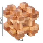 Puidust Kong Ming Lock Lu Ban Lock IQ Peamurdmine Hariv m&auml;nguasi lastele Lastele Montessori 3D-m&otilde;istatused M&auml;ng Ava m&auml;nguasjad t&auml;iskasvanutele Tic Tac Toe