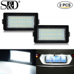 2 tk LED numbrim&auml;rgi lambid OBC veavaba tuli BMW E38 7. seeria 728i 730i 730d 740i 740d 740iL 750i 750iL 1995-2001 24SMD 2835 Auto Lamp jaoks