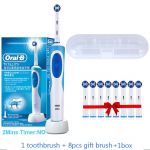 Oral B Dual Clean p&ouml;&ouml;rleva vibratsiooniga elektrilise hambaharjaga laetav Oral B hambahari 8 harjapeaga + hoiukarp