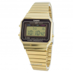 Casio Youth Vintage A700WG-9A &auml;ratuskronograaf kvartsist meeste k&auml;ekell kuld