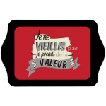 Les Tr&eacute;sors De Lily [A2779] &ndash; v&auml;ike metallist kandik  S&otilde;numid  punane must (Ma ei vanane &ndash; ma saan v&auml;&auml;rtust juurde) - 21x14 cm punane