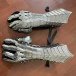 Gauntlets Steel Keskaegne soomus Kindad Lord Rings Nazgul Fantaasia nikerdatud disainer