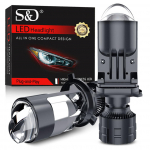 2tk 80W 25000LM Auto Lamp Mini Lens LED H4 9003 HB2 Pirnid Esituli Auto Mootorratas Kaheprojektor Len LED Auto Moto Esilamp 12V 24V Left-Hand Drive