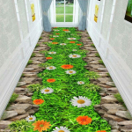 Muru jalutusrada sild 3D vaip koridor Esik Magamistoa Vaip Lill Elutoa osa Vaip pestav k&ouml;&ouml;gimatt siseuksematt W80*H300CM