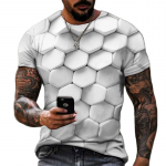3D T-s&auml;rk Meestele Mood Hip Hop O-kaelusega l&uuml;hikeste varrukatega Topid Abstraktsed Harajuku Meeste T-s&auml;rgid Suured s&auml;rgid Meeste riided 2XL