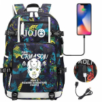 Naiste ja meeste seljakott Anime Jojo Bizarre Adventure Seljakott Teismeliste Kooli multifunktsionaalne USB laadimiskotid Koolikott Travel Mochila One Size