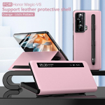 Telefoni kaas For Honor Magic Vs Smart Touch vaateaken Flip Funda For Honor Magic Vs Flip nahk&uuml;mbris Lisa puutepliiatsi pesa hoidja Case Add Touch Pen roosa