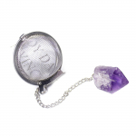 Teefilter roostevabast terasest kristallenergia kiviga tees&otilde;elad peene v&otilde;rguga pikendatud ahelaga konksuga teepallid 6