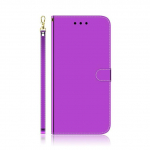 Luksuslik 3D peegel-nahast klapp-telefoni&uuml;mbris iPhone'i 6 6s 7 8 Plus X Xs Xr 11 Pro Max Se 2020 Bright On Coque Rahakotialuse jaoks For iPhone 6S Plus lilla