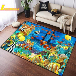 Veealune maailm vaip Ookeani vaip Armas delfiinimustriline libisemisvastane p&otilde;randamatt Elutoa Diivan Lastetoa Vaip 160x230cm