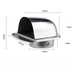 Ventilatsiooni v&auml;ljalaskeava &otilde;huava kate 100 mm 150 mm vastupidav ventilatsiooniava 100mm