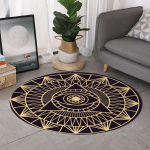 Eye of Providence'i &uuml;mmarguse piirkonna vaip Svadhishthana t&scaron;akra &uuml;mmarguse piirkonna vaip Mandala koos Ohmi &uuml;mmarguse piirkonna vaibaga Elutoa Magamistoa &uuml;mmargune matt Diameter 60cm