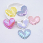 30 tk. 43*35 mm s&auml;delev s&uuml;da, aplikatsiooniga polsterdatud plaastrid riiete jaoks, m&uuml;ts, k&auml;sit&ouml;&ouml;, &otilde;mblustarbed, peakatted, juukseklambrid, vibukaunistused roosa