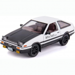 1/24 Scale Toyota AE86 Initial D mudelauto suur m&auml;nguauto, tsingisulamist tagasit&otilde;mmatav m&auml;nguauto heli ja valgusega, kingitus poisile t&uuml;drukule 1/24-21x8x6.8cm must/valge