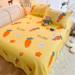 1 tk prinditud liibuva linaga puuvillane lame voodipesu madratsi kate Lihtne ja paksendatud nahas&otilde;bralik kaheinimesevoodi kate(Pole padjap&uuml;&uuml;ri) 120x210cm Only a sheet
