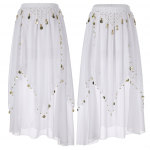 Naiste k&otilde;hutantsukost&uuml;&uuml;m Litritega helmestega &scaron;ifoonseelik l&auml;ikiv elastne v&ouml;&ouml;koht Carnival Rave Party k&otilde;hutantsu seelik tantsuriided punane