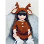 55 cm Reborn Dolls t&auml;issilikoonist beebi realistlik vasts&uuml;ndinud t&uuml;druku nukk printsess v&auml;ikelapse veekindel m&auml;nguasi lastele kingitus kuld