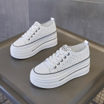 Koznoy 8 cm ehtsast nahast Vulcanize Summer High Brand Mugav kevads&uuml;gis platvorm Vulcanize naiste paksud tossud jalan&otilde;ud 40