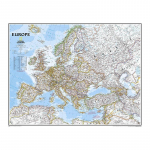 Inglise Euroopa kaart Poliitiline jaotus 2006 Aasta kaart Seinakunst Prints L&otilde;uendimaalid Elutuba Kodukaunistused &Otilde;ppetarbed 90x60cm kuld