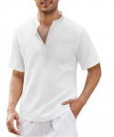 Suvine uus meeste l&uuml;hikeste varrukatega T-s&auml;rk puuvillane ja linane Led Casual meeste T-s&auml;rk Meeste hingav S-3XL US L 70-80 KG