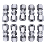 Keermed Piduritoru liitmikud 3/16 tolli 10 tk Liitmike valik Kompressioon Sobib 3/16-tollise toru 4,75 mm pidurile