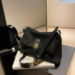 Moekotid naistele Seemisnahast pehmest PU-nahast k&auml;ekotid Disainer Luksuslik messenger-kott Naiste &otilde;lakott 30x9x21cm must