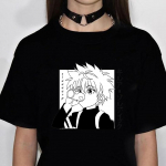 Hunter x Hunter Killua top naiste Jaapani koomiks anime Tee naiste y2k riided L