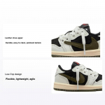 Travis Scott x Air Jordan 1 Retro Low OG SP TD Oliivirohelised Beebisneakerid Roheline Seil &Uuml;likoolipunane DZ5908-106 26