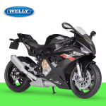 Welly 1/12 skaala BMW 2021 S1000RR valge survevalu s&otilde;idukid kollektsioneeritavad hobid mootorrattamudeli m&auml;nguasjad 1/12-17.5x9.7x7cm must