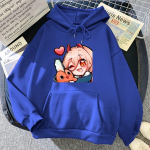 Anime Mootorsaag Unisex Armsad Pochita Power kapuutsid Talvine soe Unisex/naiste kevad/s&uuml;gis Unisex dressipluus Esteetiline Harajuku Sudaderas Unisex 2XL