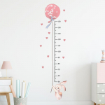 Balloon Rabbit seinakleebised t&uuml;drukutetoale Lastetoa k&otilde;rguse joonlaud Kasvamise diagramm k&otilde;rguse m&otilde;&otilde;tmise seinakleebised roosa