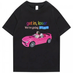 Get In Loser Me l&auml;heme hulluks Naljakas T-s&auml;rk Animal Raccoon Possum Meme L&uuml;hikeste varrukatega Unisex Naiste T-s&auml;rgid Mood Puuvillane T-s&auml;rk L