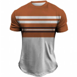 Vintage T-s&auml;rk meestele 3D prindiga s&auml;rgid Triibulised l&uuml;hikeste varrukatega suvised meester&otilde;ivad Retro klassikaline pluus Suured topid 2XL