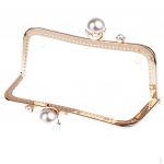 M&uuml;ndi rahakott kott Clutch Handle K&auml;ekott Light gold pearls