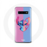 &Uuml;mbris Samsung Galaxy s10 plus Stitch ja ingelsinine roosa